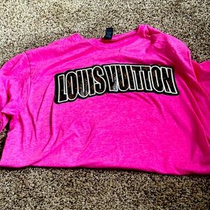 Leather Louis Vuitton Patch Tee